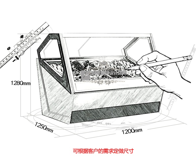 优凯-VIP-BQX3冰淇淋展示柜（厂长推荐）