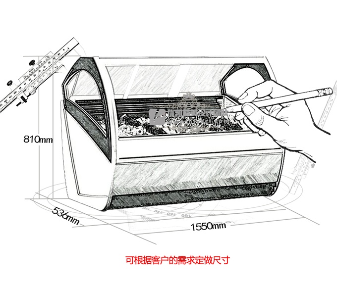 优凯-VIP-TC型冰淇淋展示柜（厂长推荐）