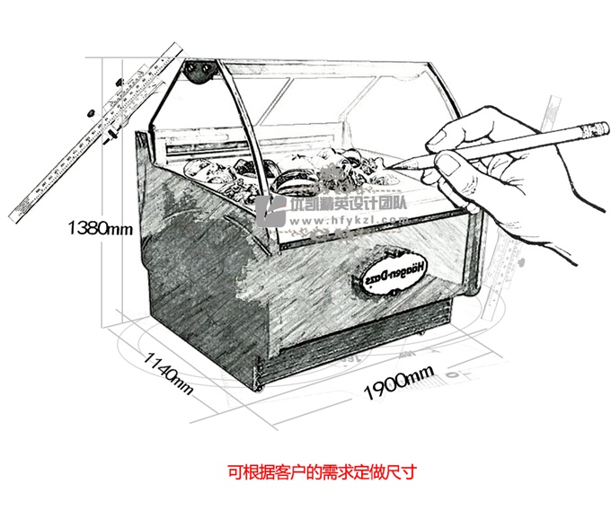 BQ-K型圆桶冰淇淋展示柜（畅销产品）