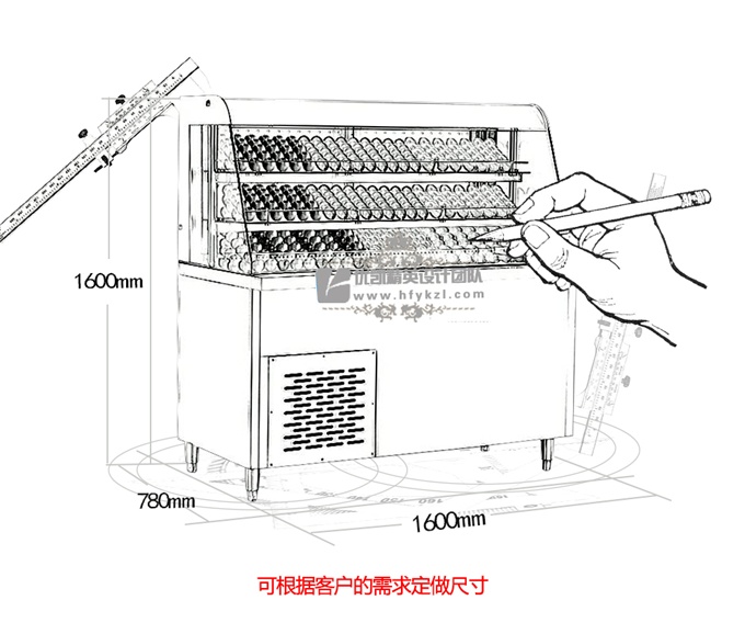 不锈钢敞开蔬果保鲜柜（畅销产品）