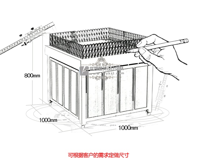 钢木结合果蔬台XC-I-1