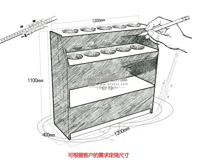 双层单排调料台