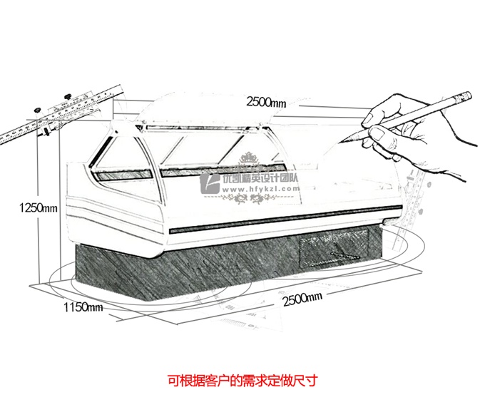 SS-B型前翻盖熟食柜