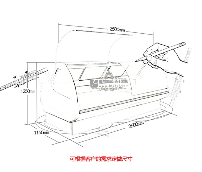 SS-BA型前翻盖熟食柜