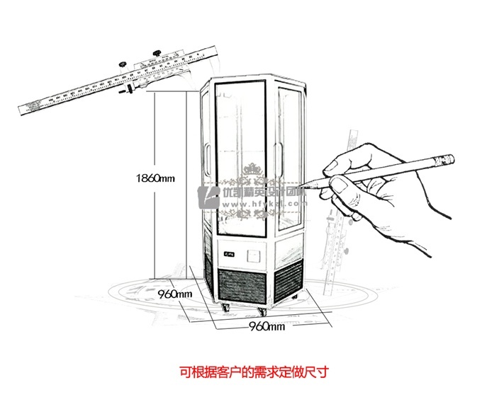 六面冷藏旋转柜（精品）