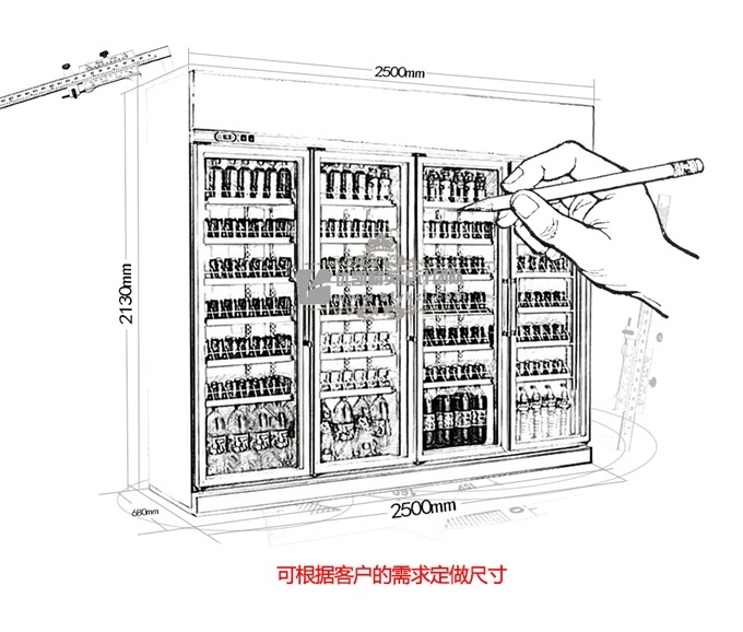 四门立式展示柜