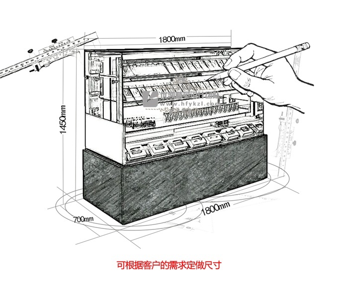 开放式三明治展示柜D