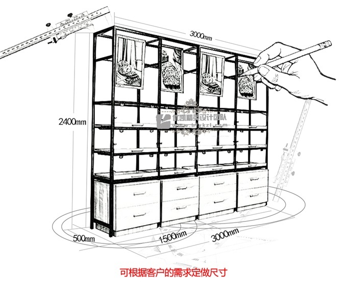 16TE-MB豪华铁艺面包柜