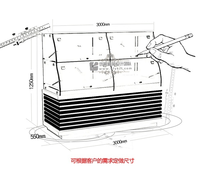 MB-BGF抽屉式单边面包柜