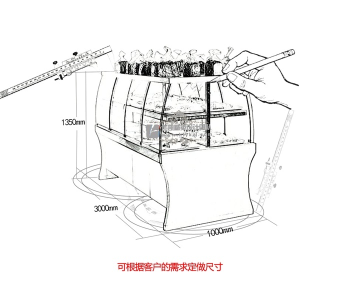 MB-H型欧式双面中岛柜