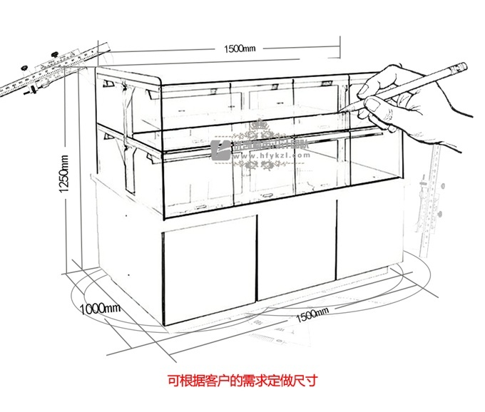 ZD-H2上掀推门中岛柜