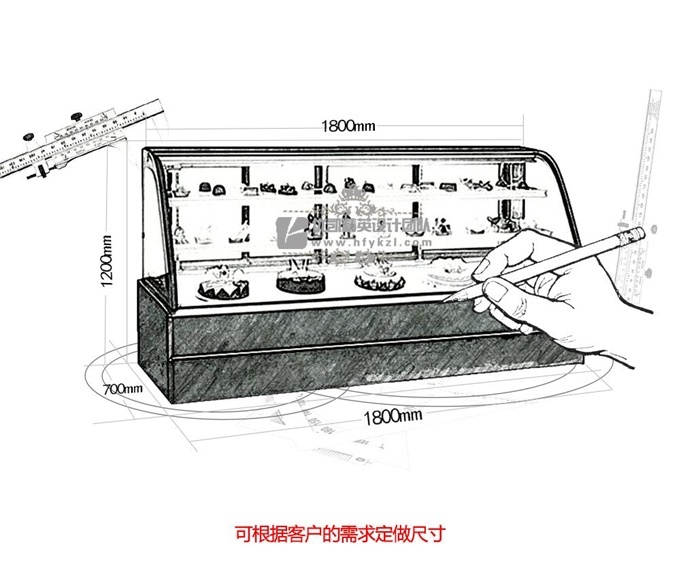 DG-A豪华弧形蛋糕柜