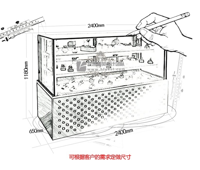 DG-B1型彩钢直角蛋糕柜