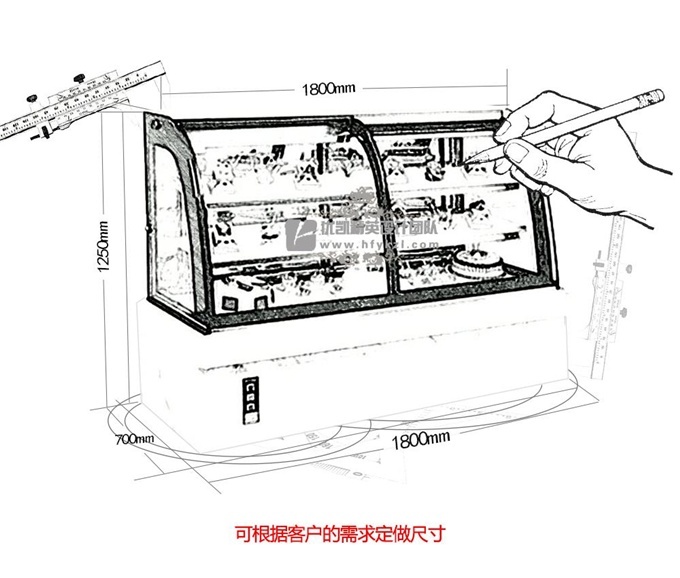 DG-DA1型前移门蛋糕展示柜