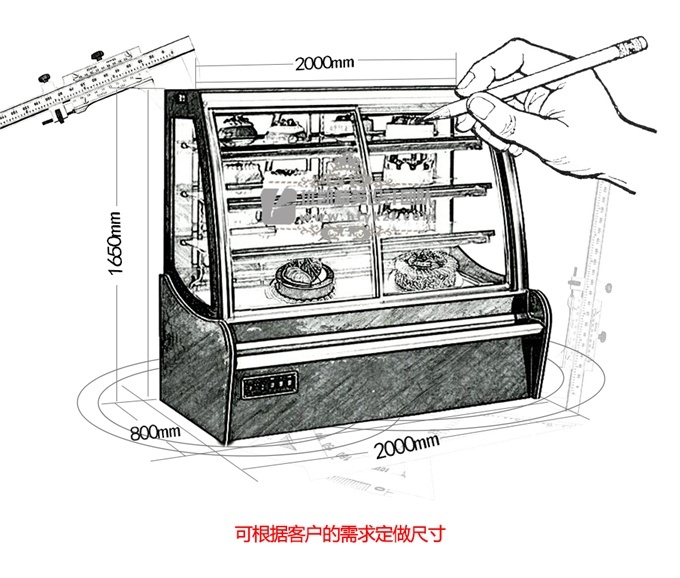 DG-DB型欧式前移门蛋糕柜