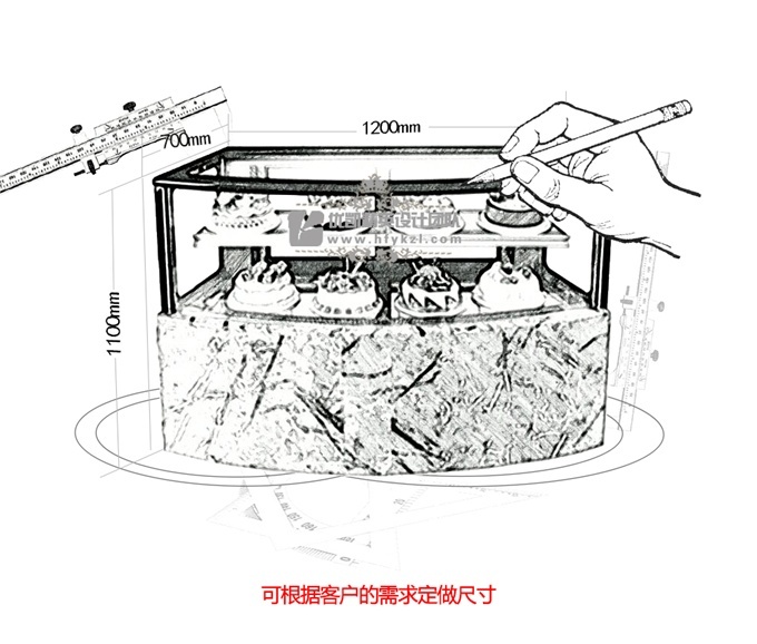 ED-H弧形蛋糕柜