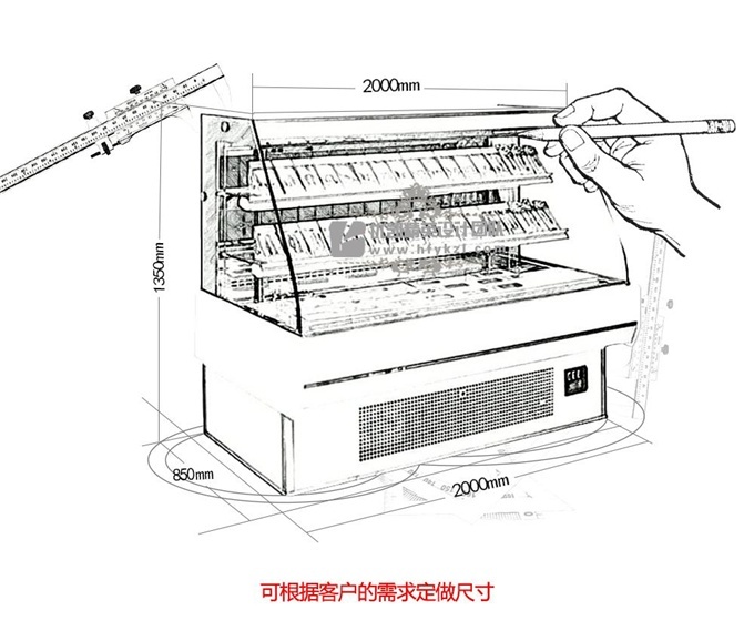 HH-B1豪华立式三明治冷藏柜