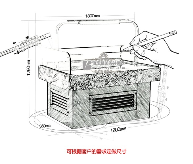 KF-A型卧式三明治柜