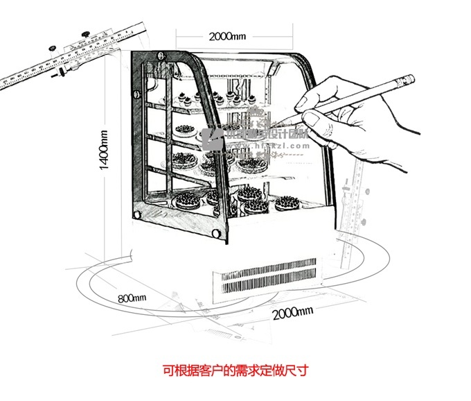 KF-B立式不锈钢蛋糕柜