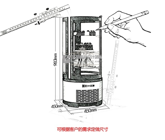 RTC-72~73L旋转网架蛋糕柜