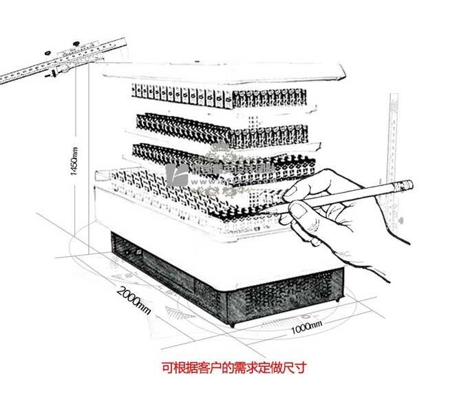 HD-A2型立式环岛风幕柜